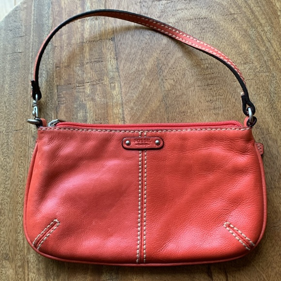 Fossil Orange Leather Wallet/Wristlet - Picture 7 of 7